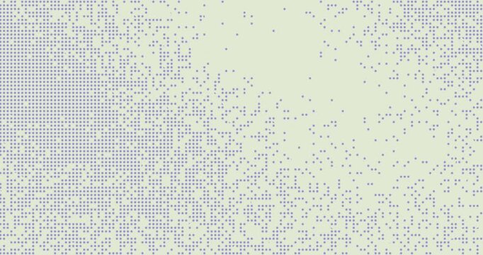 Abstract pastel dot grid pattern with density gradient in blue and pale yellow tones