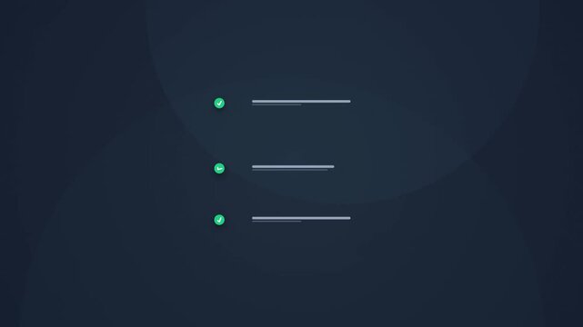 Animated Checklist and Task Management UI Motion Graphic