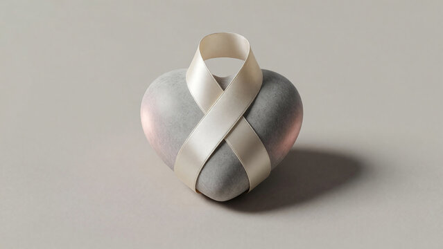 Wrapped stone heart
