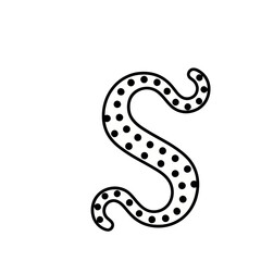 Fototapeta premium Letter S with polka dots