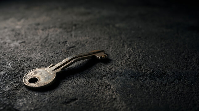 Bent metal key symbolizing feeling trapped and inability to escape