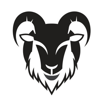 Goat head logo vector