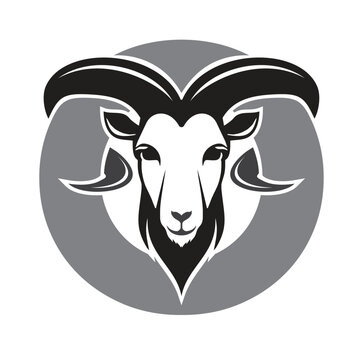 Goat head logo vector