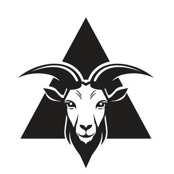 Goat head logo vector