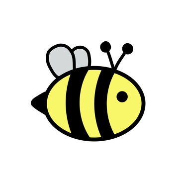 yellow bee flying