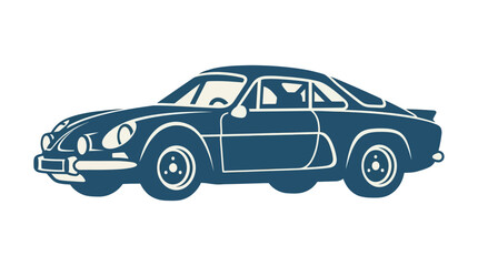 Naklejka premium Graphic Classic Car Vector Illustration