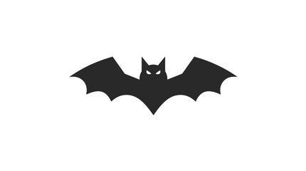 Fototapeta premium Black bat silhouette flying icon