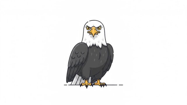 Minimalist Majestic Eagle Character Micro Motion Graphics