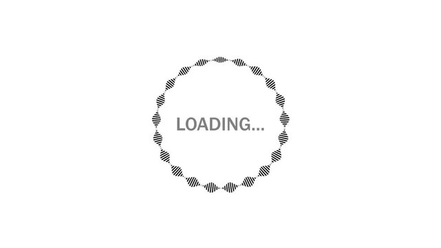 Minimal Circle Loading Progress Bar Icon Animation with Smooth Waiting Indicator Loop, HD Stock Video