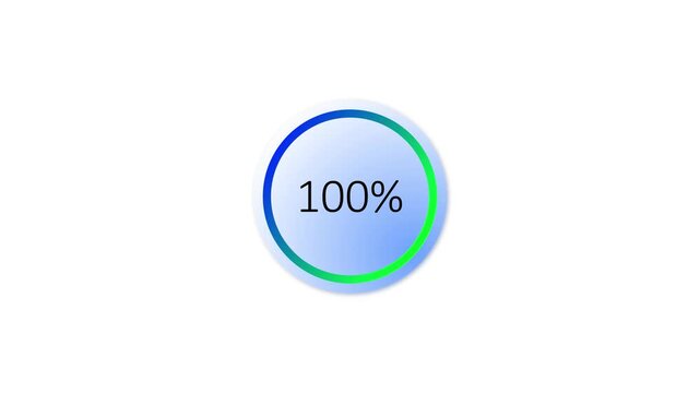 Minimal Circle Loading Progress Bar Icon Animation with Smooth Waiting Indicator Loop, HD Stock Video