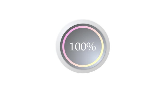 Minimal Circle Loading Progress Bar Icon Animation with Smooth Waiting Indicator Loop, HD Stock Video