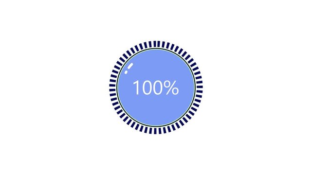 Minimal Circle Loading Progress Bar Icon Animation with Smooth Waiting Indicator Loop, HD Stock Video
