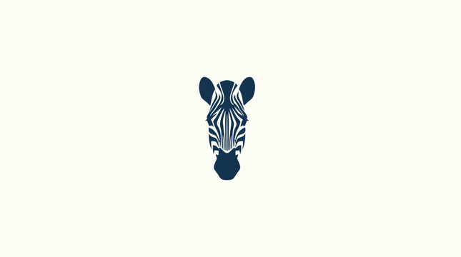 Minimalist zebra head icon.