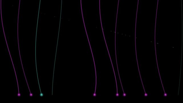 Abstract Swirls of Color: Mesmerizing abstract swirls of vibrant pink and teal lines dance across a dark backdrop, creating a hypnotic visual symphony of movement and color.