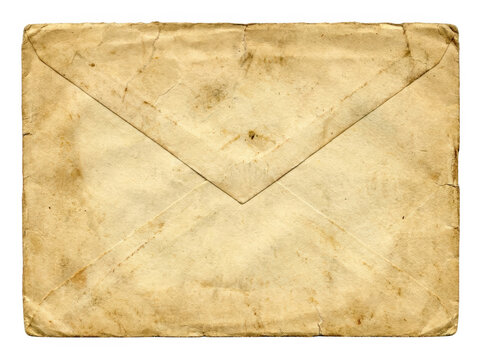 Vintage envelope displays aged paper texture with subtle creases and wear marks.