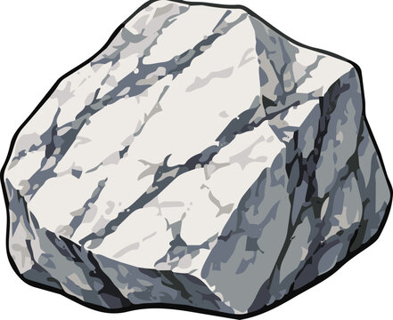 White Marble Metamorphic Rock Stone with Veins Icon