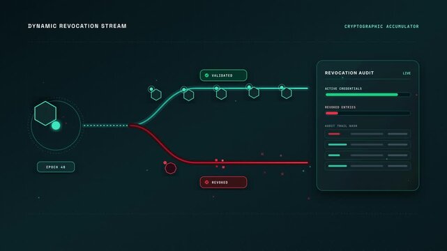 Credential revocation accumulator stream and audit