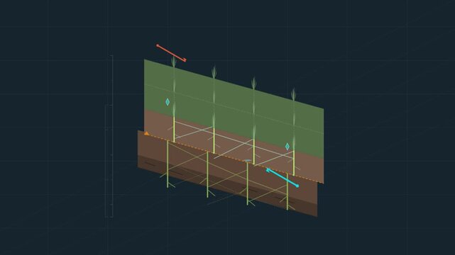 3D Infographic Animation Showing Soil Layers and Plant Roots Structure