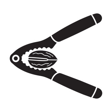Nutcracker Cracking a Walnut Vector Icon Clipart