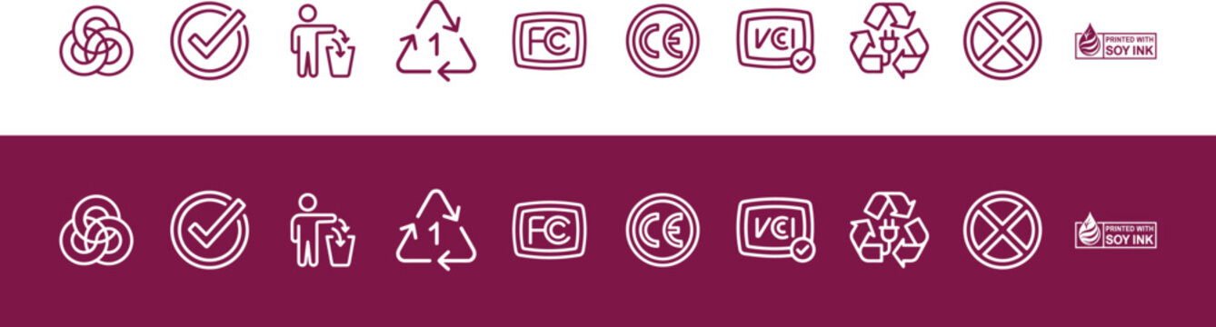 CE mark, FCC logo, certification symbols, product compliance icons, regulatory label vector, CE logo, FCC certification mark, electronic packaging symbols, safety compliance icons, regulatory marks co