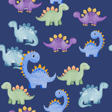 seamless pattern with funny monsters