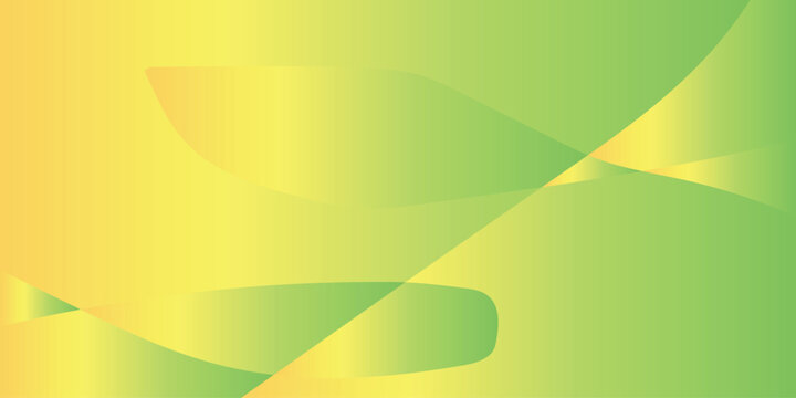 Abstract green and yellow gradient background with fluid wavy shapes. Modern organic vector illustration with soft light effects. Vibrant lime and gold flowing curves for digital design.