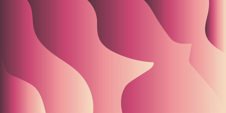 Abstract wavy background with pink and purple gradients, modern fluid paper cut style vector, elegant soft curved layers for web banners and landing pages, minimalist organic shapes