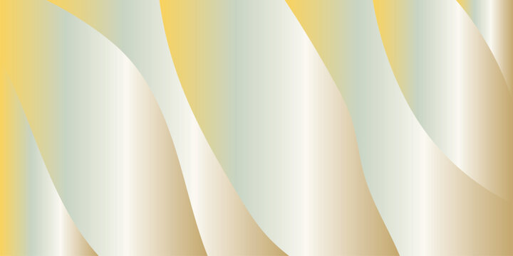 Abstract gold and silver wave background, metallic silk fabric texture vector, elegant luxury satin curves for premium branding, shimmering fluid gradient wallpaper for web design