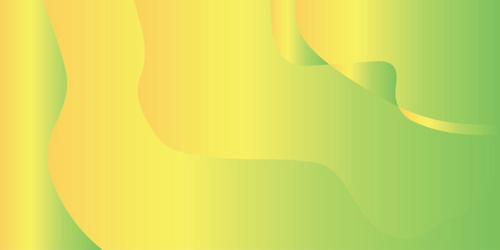 Abstract yellow and green liquid wave background, vibrant gradient fluid shapes vector, modern organic flowing lines for web banners and digital marketing presentations