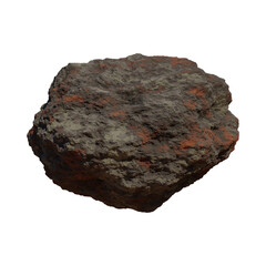 3D Rendered Realistic Rough Asteroid Fragment Isolated on Transparent Background for Space and Geology Design © Shahzaib Studio