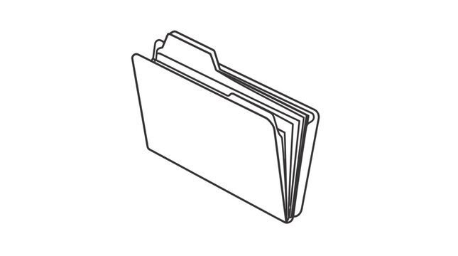 Isometric office file folder icon.