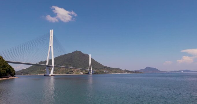 Tatara Bridge Across the Seto Inland Sea on the Shimanami Kaido, Japan