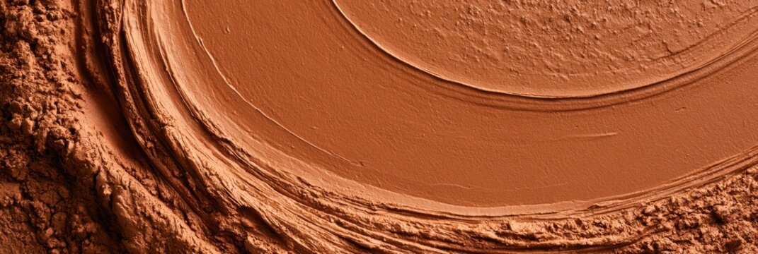 Terracotta riverbank mud shows soft dried ripples and warm tones in an open space. Ideal for nature-focused themes and backgrounds.