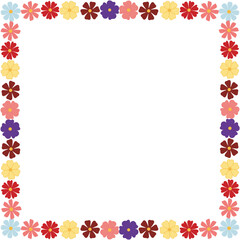 Obraz premium frame with flowers