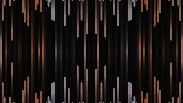 Abstract vertical lines pattern with metallic gradient on black background