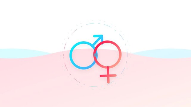 Animasi Interlocking Gender Morph 4K Motion Graphic Animation | Seamless Loop