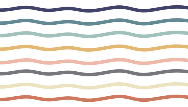 Simple abstract background featuring repeating wavy horizontal lines in muted earthy tones on a white background.