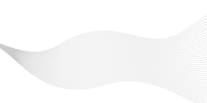 Abstract wave lines illustration in light gray