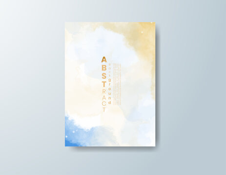 Modern collection of watercolor cards featuring colorful painted textures for postcards, invitations, announcements, and stationery.