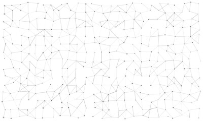 Obraz premium Abstract network of connected dots and lines on a white background representing data flow and digital connections