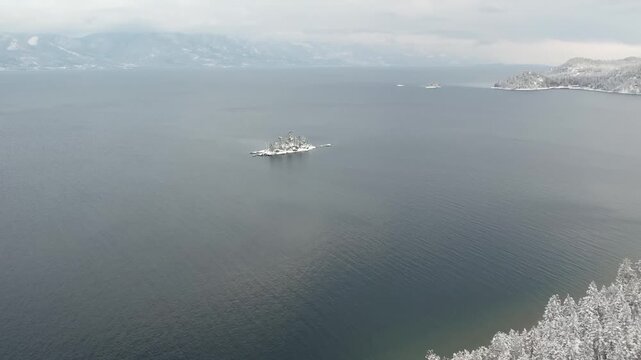 winter island on flathead lake 