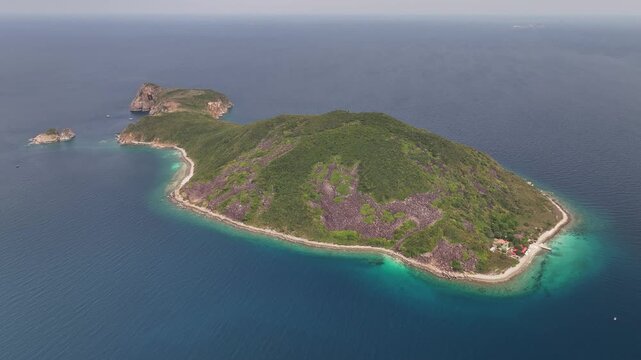 Aerial view of Hon Mun island in Nha Trang, Vietnam