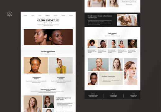 Glow Skincare News Letter Template