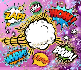 comic book explosion, background, comics elements. Vintage, retro style  © ольга алфеева