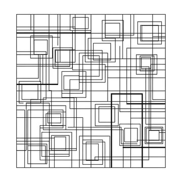 Complex maze pattern with geometric design elements.