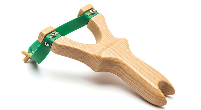 Wooden clothespin with green clothespins