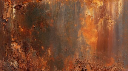 Obraz premium Surface of corten steel displays warm orange oxidation and industrial texture in an outdoor setting during daylight hours.