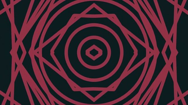Geometric abstract pattern with dark background and red lines