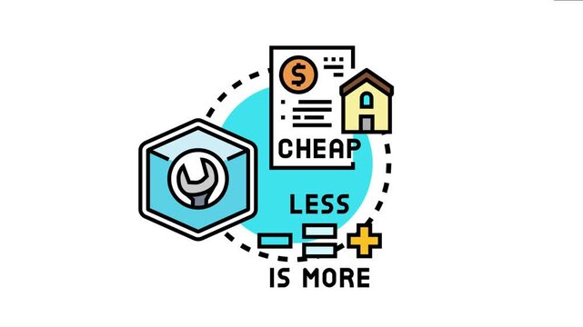 Simplicity concept delivering effective solutions and cost efficiency, the principle of less is more in design, development, and financial management processes