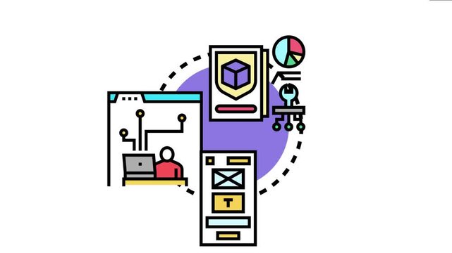 Development team collaborating on creating and managing prototype versions, ensuring efficient software architecture and application interface design through a structured workflow